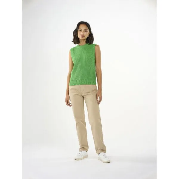 KnowledgeCotton Apparel KnowledgeCotton Apparel Strick-Pullunder aus Bio-Baumwolle und Modal, Grün (vibrant green), – Produktbild 3 von 4