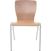 Besucherstuhl "A29" Buche, Gestell silber, Steg – Produktbild 1 von 1