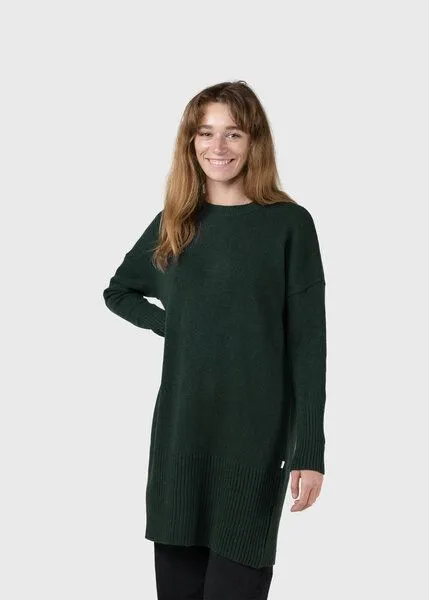 Klitmøller Collective Klitmøller Collective Langarm-Strickkleid Thea, Moss green, – Produktbild 4 von 4