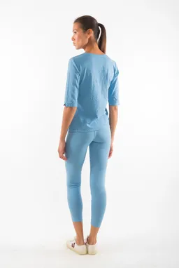RAVENS VIEW IBIZA RAVENS VIEW IBIZA Damen vegan Yoga Legging Faded Denim Blau – Produktbild 1 von 1