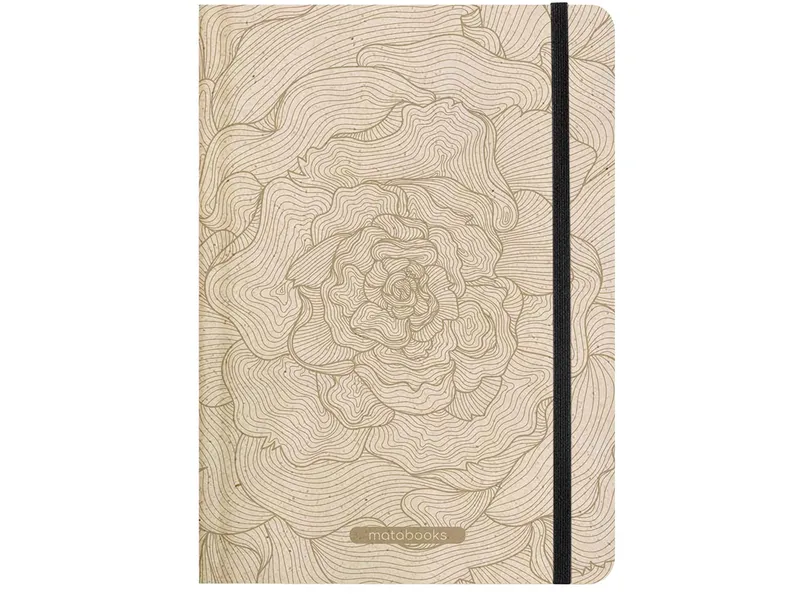 matabooks® matabooks® Nachhaltiges A5 Notizbuch/Journal/Schreibheft aus Süßgraspapier – Nari (liniert), Rose gold, – Produktbild 1 von 3