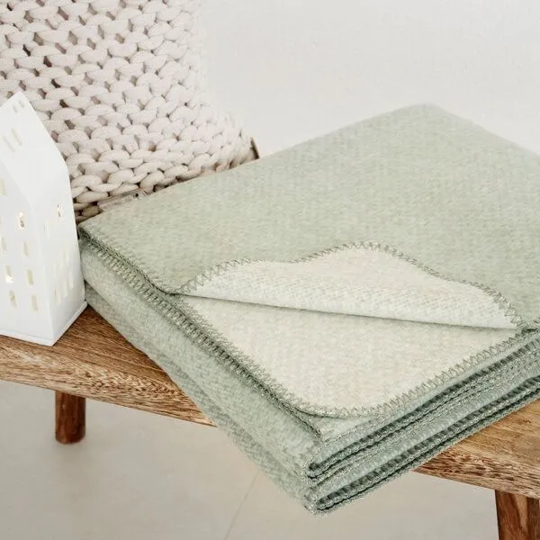 RIEMA Germany RIEMA Germany Kuscheldecke EMMA aus Bio-Baumwolle OEKO-Tex, Grün, – Produktbild 3 von 4