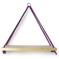 Gary Mash GARY MASH Wandregal Triangle mit Baumwollkordel, Lila, – Produktbild 1 von 1