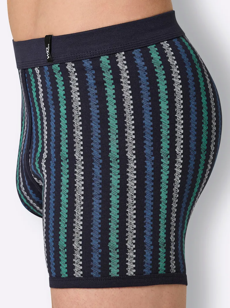 wäschepur men Hose kurz anthrazit-bedruckt + marine-bedruckt, Anthrazit-bedruckt + marine-bedruckt, – Produktbild 2 von 3