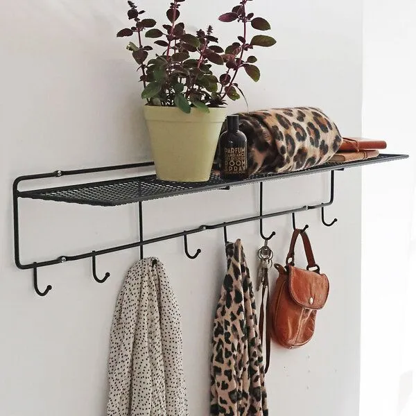Puhlmann Puhlmann Wandgarderobe Schwarz, Schwarz, – Produktbild 4 von 8