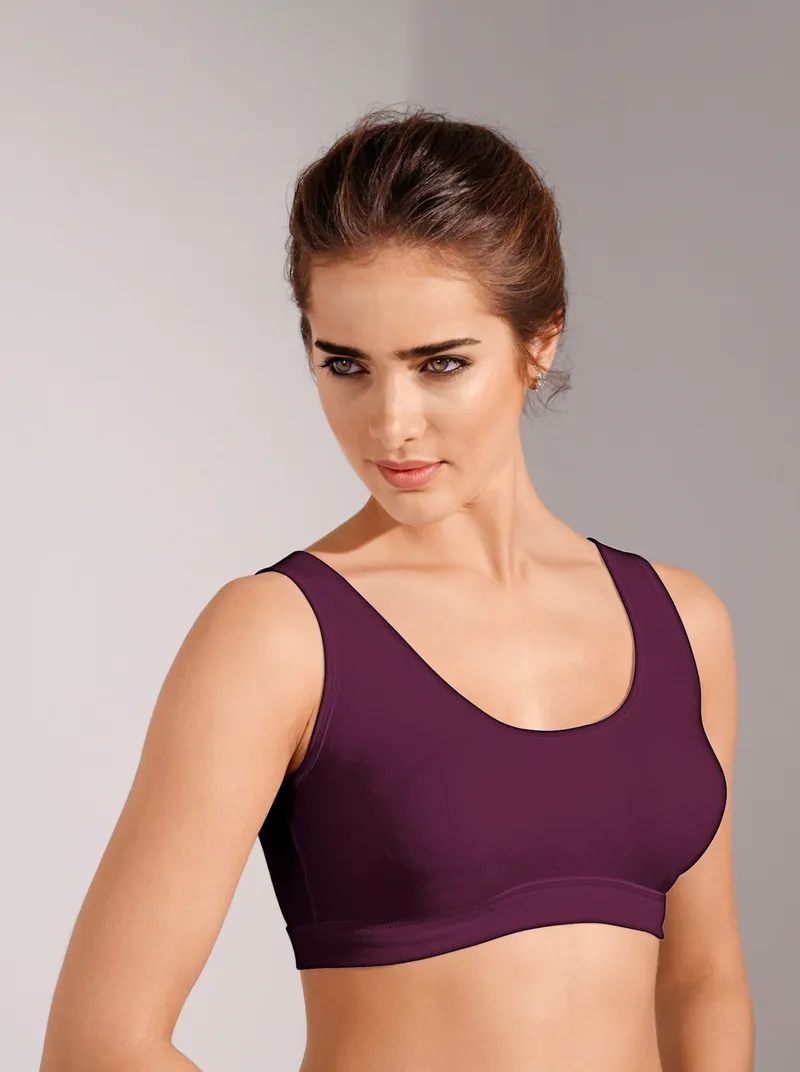 wäschepur Bustier, Aubergine + marine, – Produktbild 1 von 2