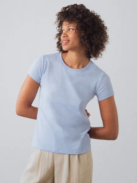 Honest Basics Honest Basics Damen Basic T-Shirt aus Bio- und recycelter Baumwolle, Ice, – Produktbild 2 von 4