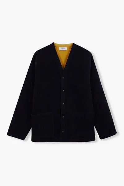 Unfeigned Unfeigned Winter Cardigan Navy / Mustard – Produktbild 3 von 4