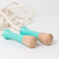 Me Mine Hüpfseil aus Holz von Me&Mine, Türkis, – Produktbild 1 von 1