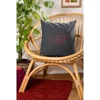 Hirschkind Hirschkind Bio-Kissenbezug 'Punk-Rock' dunkelgrau 40*40 cm – Produktbild 1 von 1