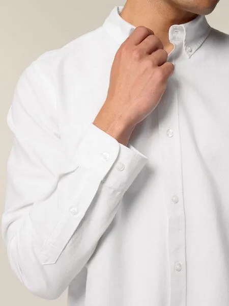 Human Family Human Family Bio Herren Basic Oxford Hemd, White, – Produktbild 3 von 4