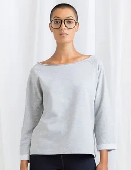 Mantis Mantis Damen T-Shirt Flash Dance Sweatshirt weiter Schulterfreier Ausschnitt – Produktbild 1 von 1