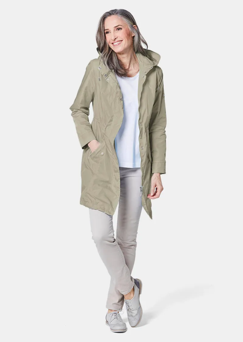 Goldner Trendiger leichter Regen Parka aus funktionalem Material - stein - Gr. 48 von Goldner Fashion, Braun, – Produktbild 2 von 3