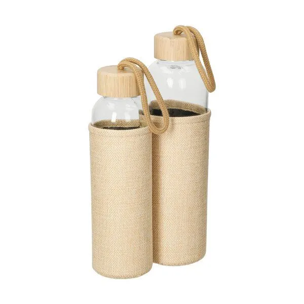 elasto elasto Glasflasche mit Hülle "Natural", Natur, – Produktbild 5 von 8