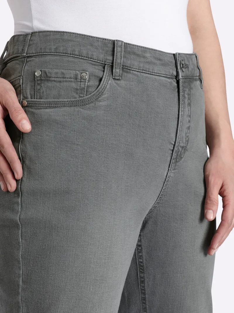 sheego Gerade Jeans grey denim, Grey denim, – Produktbild 2 von 2