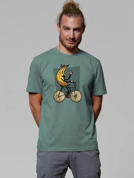 watapparel watapparel T-Shirt Unisex Banana Rider, Green bay, – Produktbild 2 von 3