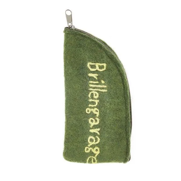short'n'pietz short'n'pietz handgefilztes Brillenetui, Brillengarage-grün, – Produktbild 1 von 1
