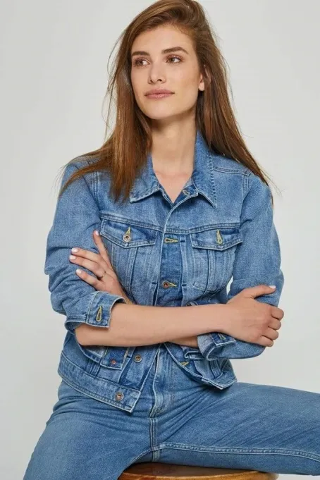 Kuyichi Kuyichi Damen vegan Jeansjacke Chelsea Vintage Hellblau, Blau, – Produktbild 2 von 2
