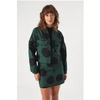 SKFK SKFK Damen vegan Jacke Kuntze Kurz Grün/Schwarz – Produktbild 1 von 1