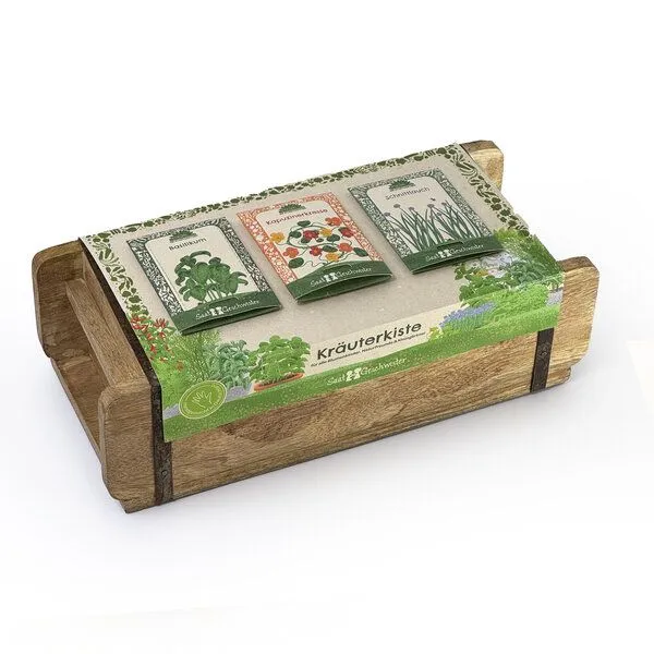 Die Stadtgärtner Die Stadtgärtner Geschenkset Kräuterkiste mit Ziegelform – Produktbild 1 von 1