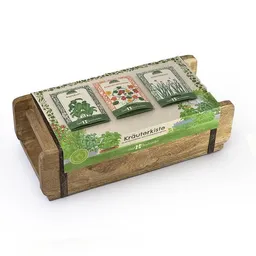 Die Stadtgärtner Die Stadtgärtner Geschenkset Kräuterkiste mit Ziegelform I Geschenk für Frühling und Sommer I Geschenkidee für Gärtner – Produktbild 1 von 1
