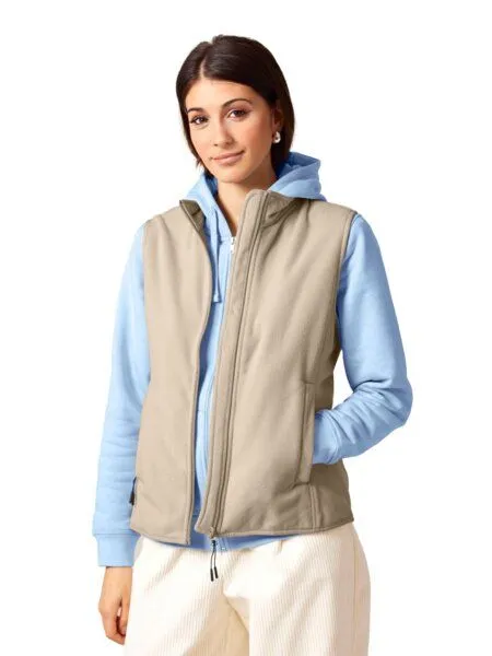 YTWOO YTWOO Damen ärmellose Fleecejacke enganliegend aus 100% recyceltem Polyester, Navyblau, – Produktbild 2 von 4