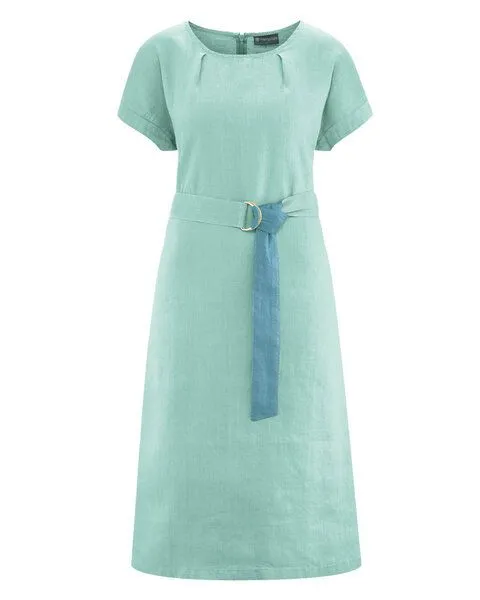 HempAge HempAge Zeitloses Midikleid Hanf/Biobaumwolle, Sage (grün), – Produktbild 1 von 4