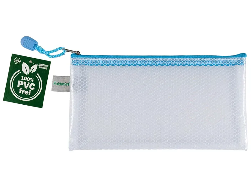 FolderSys FolderSys Kleinkram-Beutel "Candy Bag" mit RV, DIN lang, EVA, pastell blau transparent – Produktbild 1 von 1