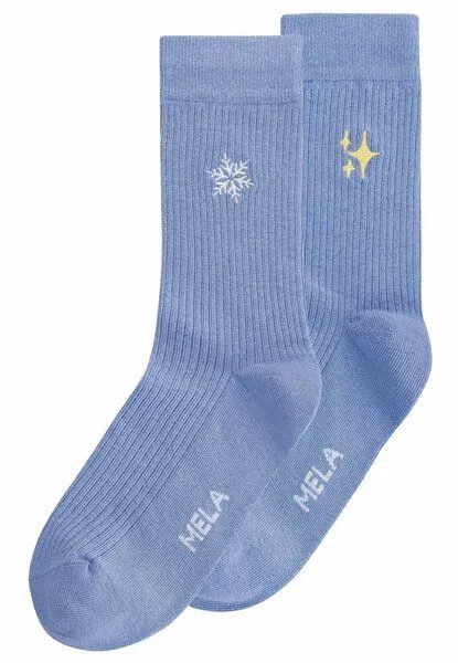 MELA MELA Gerippte Socken Stickerei Bundle, Snowflake / stars, – Produktbild 1 von 3