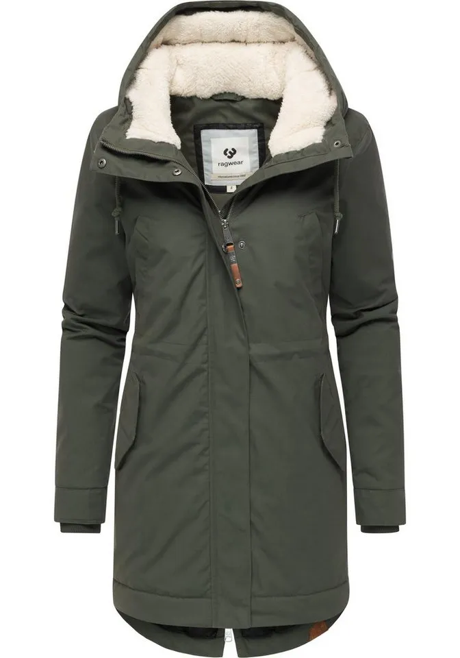 ragwear ragwear Kurzmantel Cannas YOUMODO Kurzer Damen Mantel mit verstellbarer Kapuze, Grün, – Produktbild 4 von 4