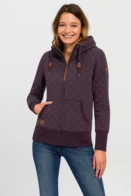 ragwear ragwear Kapuzensweatjacke NESKA DOTS MULTICOLOR ZIP O Longsleeve Jacke im Multicolor-Allover-Dots-Print-Design – Produktbild 1 von 1