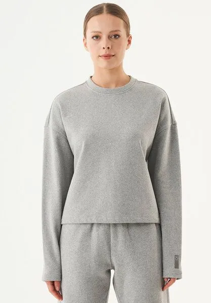 ORGANICATION ORGANICATION ESSENTIALS-SEDA- Sweatshirt aus Bio-Baumwolle, Grey melange, – Produktbild 1 von 3