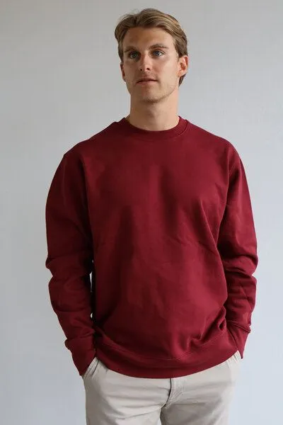 Kultgut Kultgut ProEarth Kollektion- Biofair hergestellt- Hochwertiger Sweaterpullover - For all day, Dunkelrot (burgund, – Produktbild 3 von 4