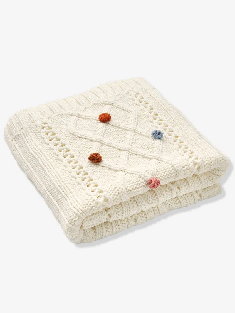 Vertbaudet Babydecke, Wollweiß, – Produktbild 1 von 4