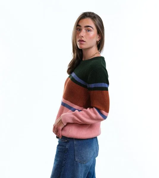 Gary Mash GARY MASH Strickpullover Anoka aus Biobaumwolle, Streifen grün (mehrfarbig), – Produktbild 3 von 4