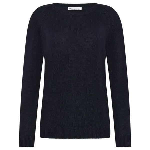 KnowledgeCotton Apparel KnowledgeCotton Apparel Strickpullover Crew Neck, Night sky, – Produktbild 1 von 3