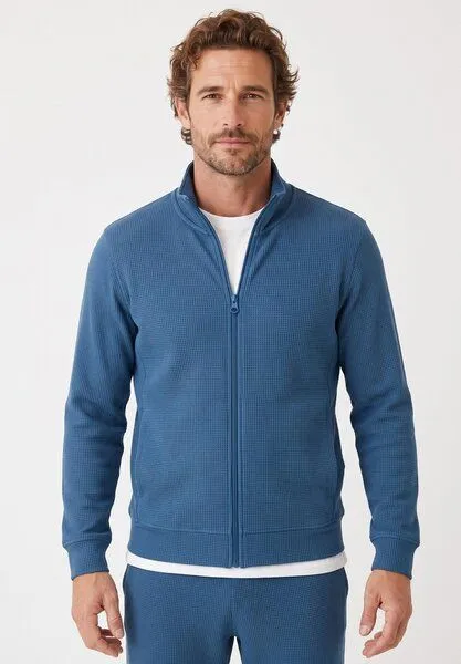 ORGANICATION ORGANICATION JORRIN | Waffel-Jacke aus Bio-Baumwolle & recyceltem Polyester, Blue, – Produktbild 1 von 5