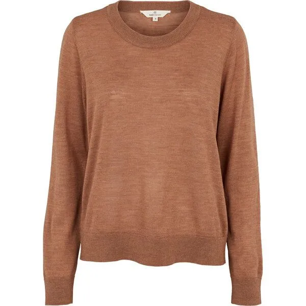 Basic Apparel Basic Apparel Pullover VERA Sweater aus Merinowolle, Braun (apple-cinnamon), – Produktbild 1 von 1