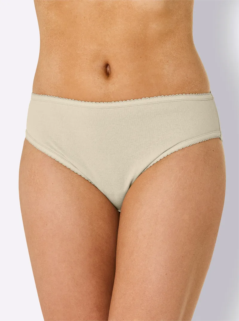Witt Bikinislip steingrau + sand + bordeaux, Steingrau + sand + bordeaux, – Produktbild 1 von 2