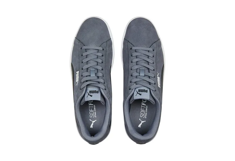Puma Puma SMASH 3.0 Sneaker klassische Tennissport-Silhouette, gepufferter Schuhkragen, Grau, – Produktbild 4 von 5