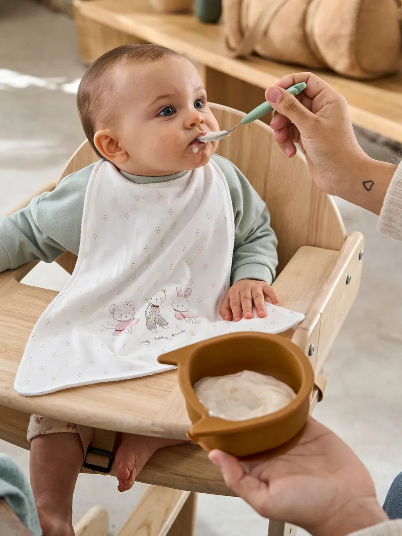 Vertbaudet Kleinkind Lätzchen, Wollweiß mäuse landhaus, – Produktbild 4 von 4