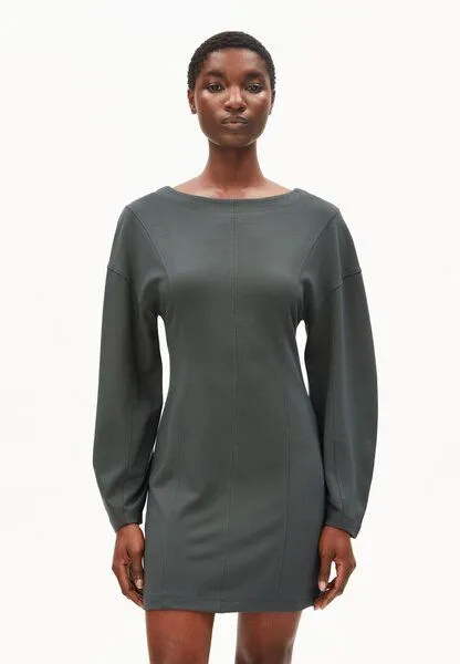 ARMEDANGELS ARMEDANGELS BARREL MINI Damen Jerseykleid aus LENZING ECOVERO Viskose Mix, Space steel, – Produktbild 1 von 3
