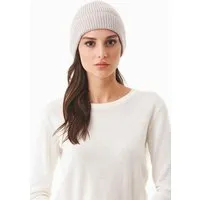 ORGANICATION ORGANICATION Strick-Beanie aus Bio-Merinowolle und Bio-Baumwolle, Stone, – Produktbild 1 von 1
