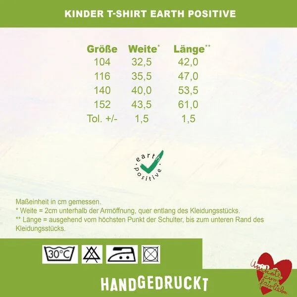 HANDGEDRUCKT HANDGEDRUCKT "Eule" Kinder-T-Shirt reine Biobaumwolle (kbA), Kellygreen, – Produktbild 3 von 3