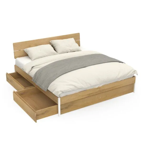 ekomia ekomia Bett Luna Storage, Weiß, – Produktbild 1 von 4