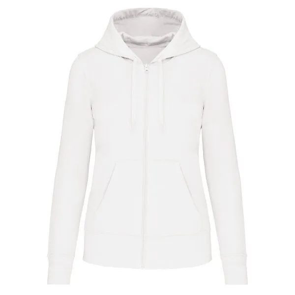 Greenspired Greenspired Umweltfreundliches Kapuzensweatshirt mit Zip für Damen 280g/m² XS-XXL, Weiss, – Produktbild 1 von 2