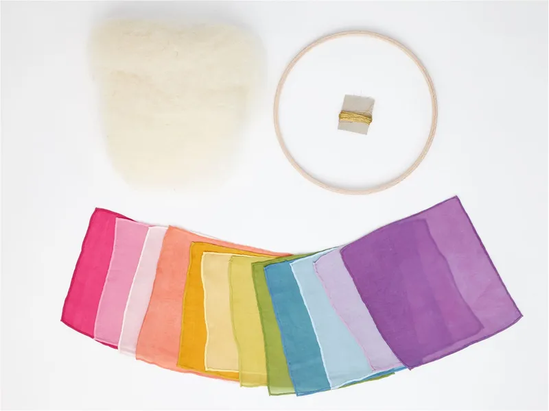 Wollmanufaktur Filges Wollmanufaktur Filges Baby Mobile Feentanz Bastelset, Seide, 12 Feen, Mehrfarbig, – Produktbild 2 von 2