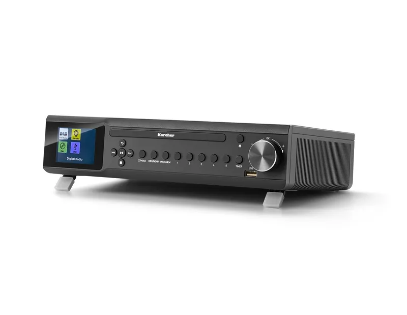 Karcher Karcher RA 2060D-B Küchen-Radio (DAB+, UKW (FM), 6 W, Unterbauradio mit CD-Player, DAB+ / UKW-Radio, USB / MP3-Wiedergabe), Schwarz, – Produktbild 2 von 4