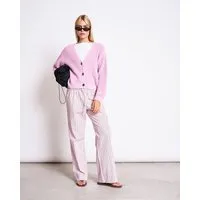 JAN N JUNE JAN N JUNE V-Ausschnitt Strickjacke LENA aus Baumwolle GOTS, Light orchid, – Produktbild 1 von 1