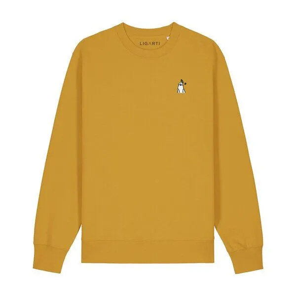 LIGARTI Bestickter Pullover – Heidi der Nymphensittich – LIGARTI Tiermanufaktur, Senfgelb, – Produktbild 1 von 2